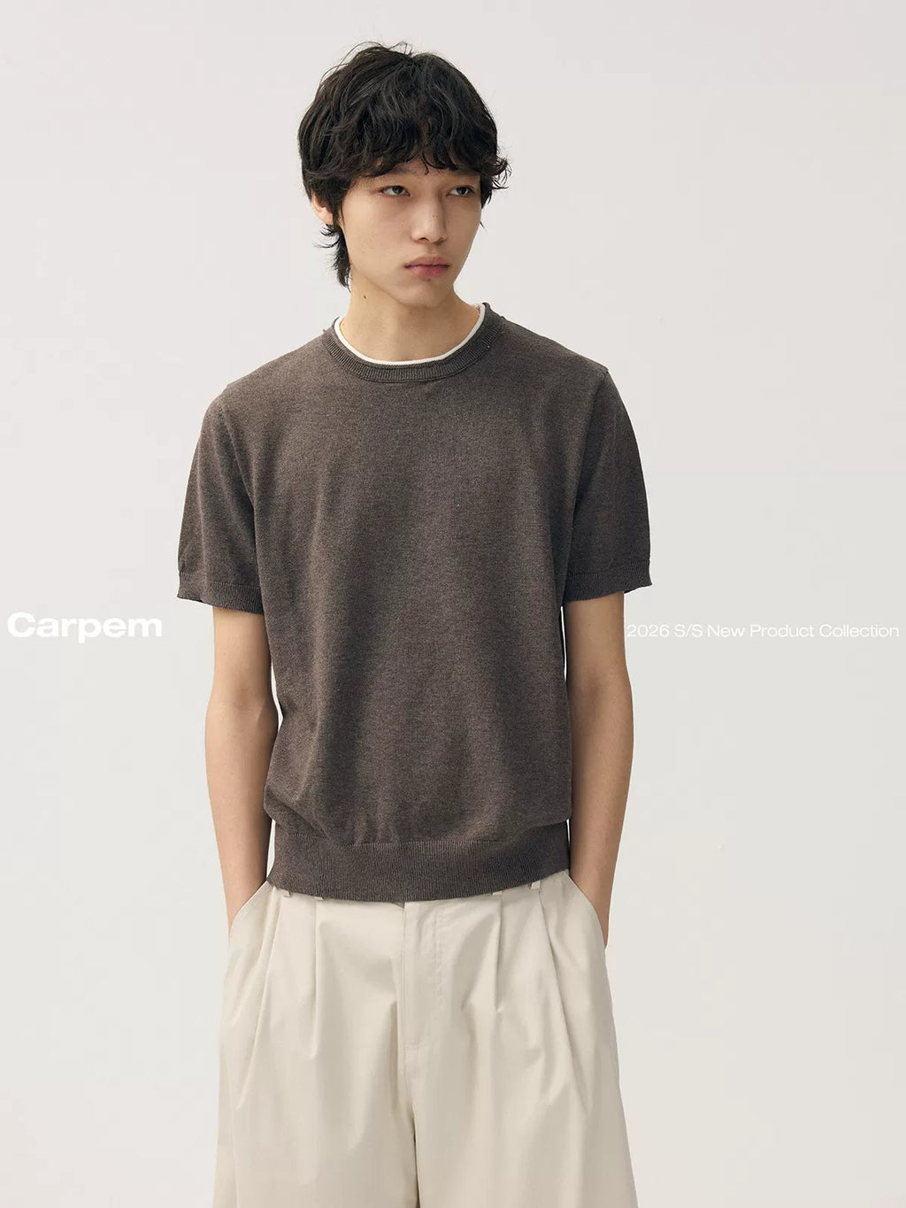 CARPEM Crimped Casual Knitted Tee