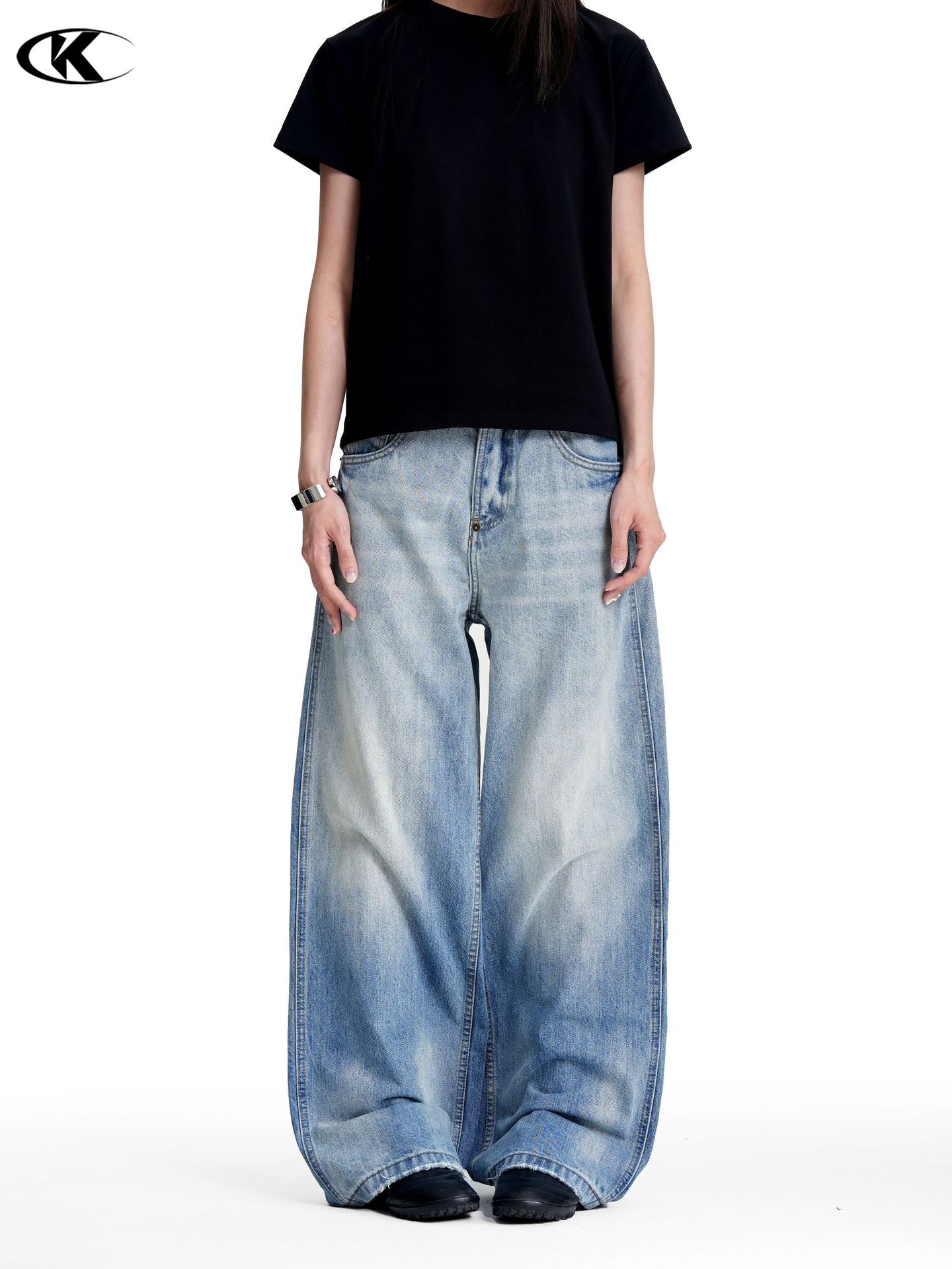 11KN Vintage Casual Straight Old Jeans