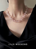 Lilis Weekend Red Rope Braided Handmade Beaded Necklace