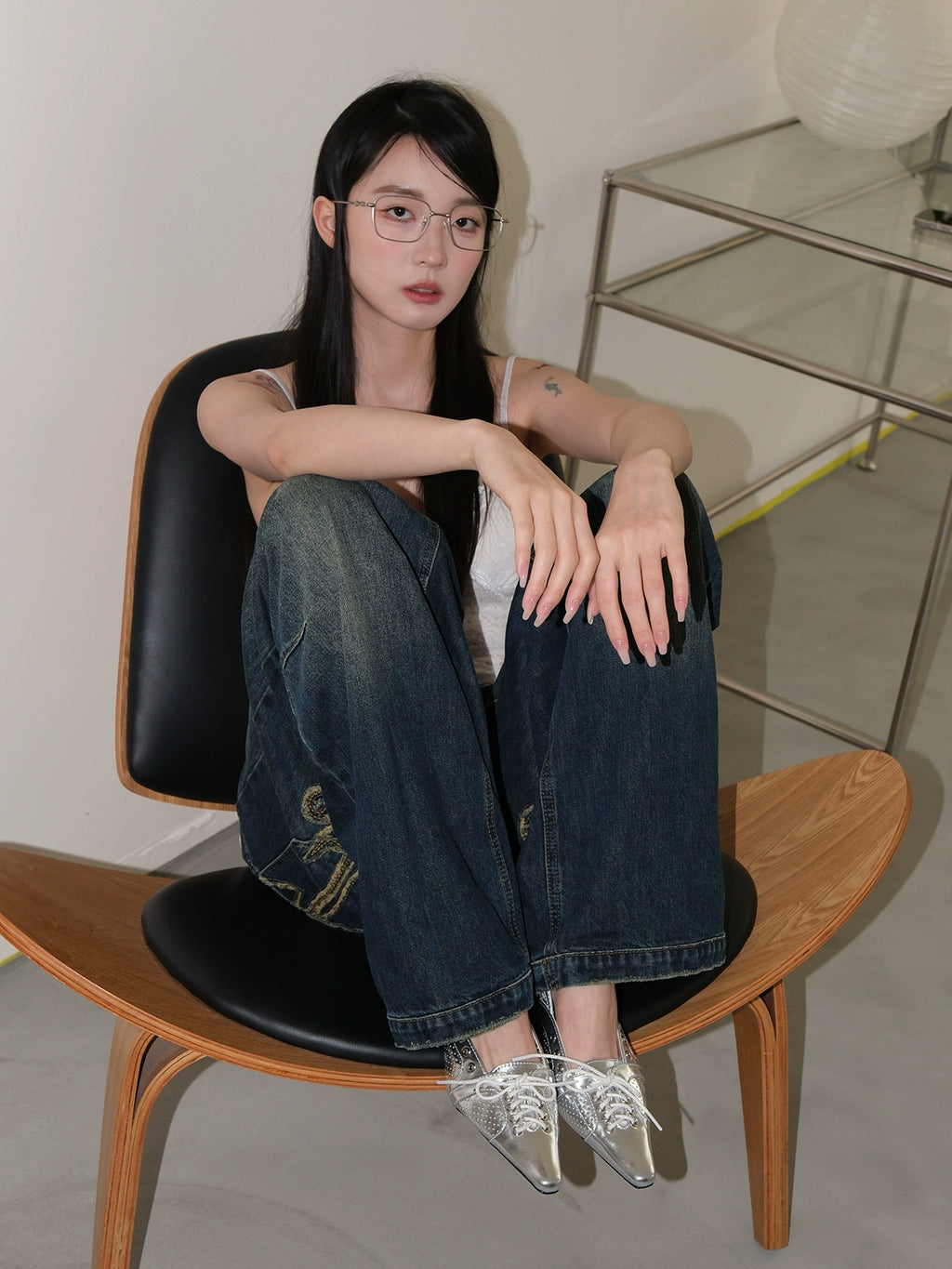 Mooreyu Bow Bag Head Temperament Strap High Heels