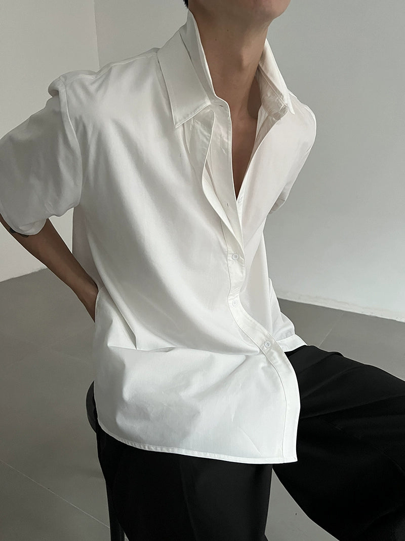 COLN Double Neck Short Sleeve Shirt