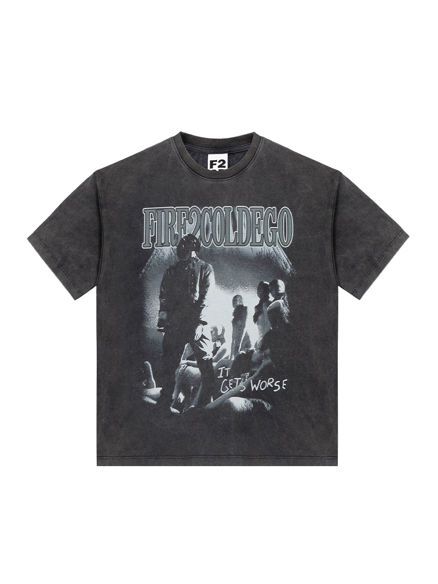 F2CE Retro Printing Loose Trend Tee