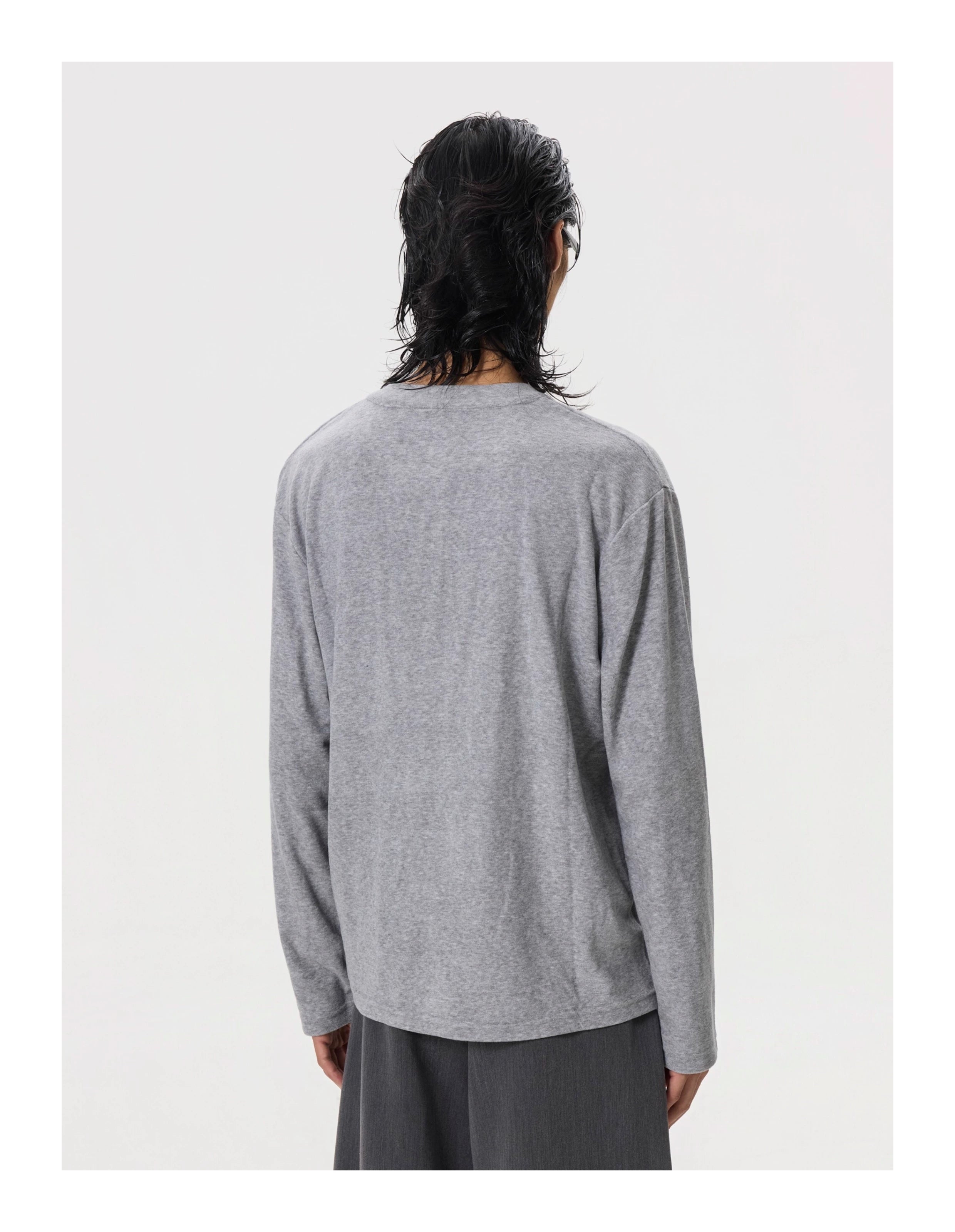 BTSG Soft Waxy Loose Woolen Inner Long Sleeve