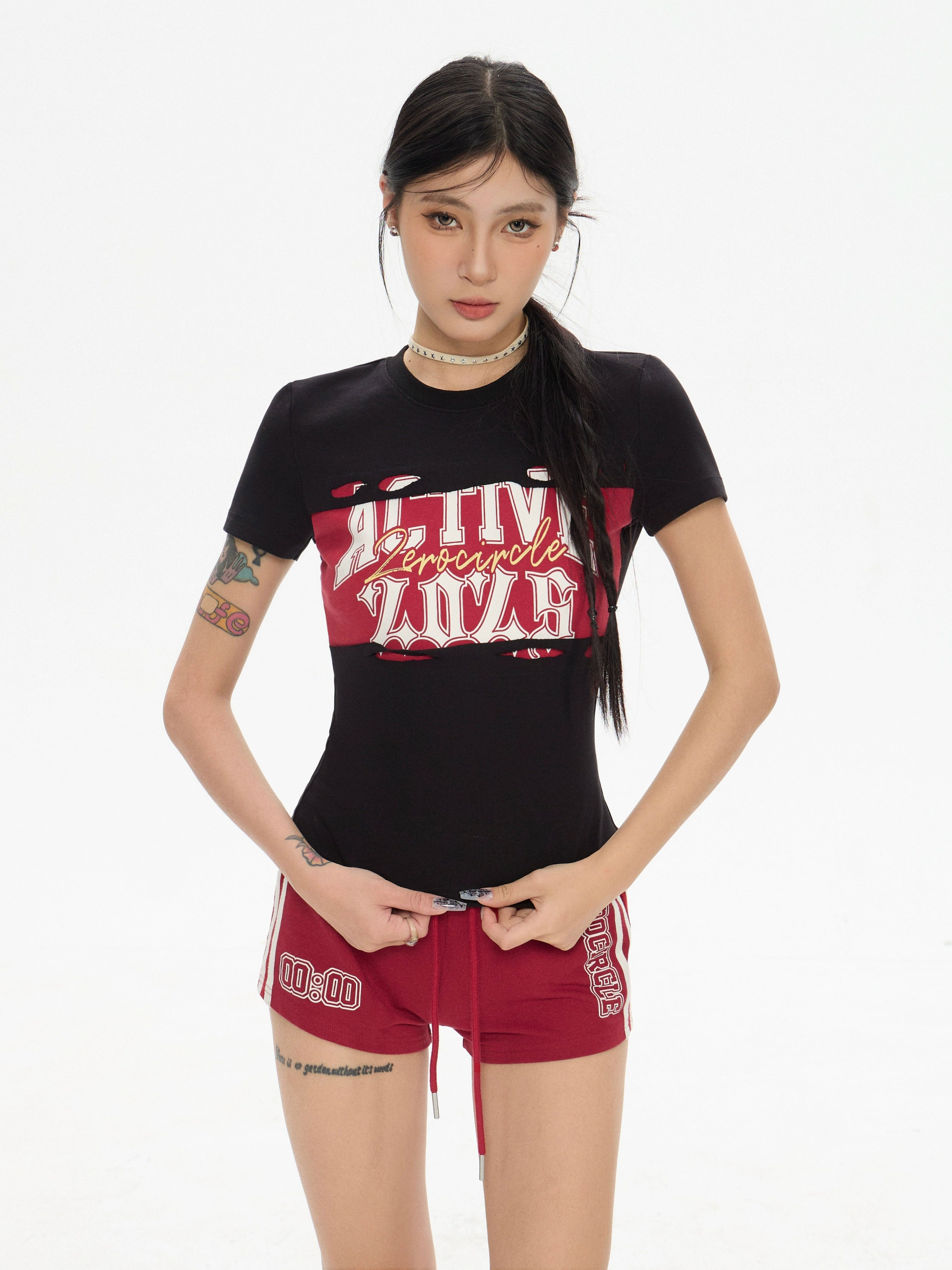 Zero Contrast Splicing Tee