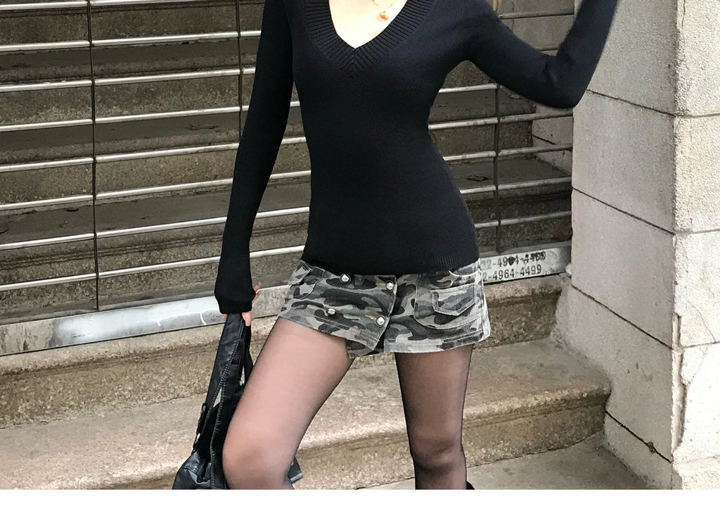 Audwyn Wool-blend V-neck Slim-knit Sweater