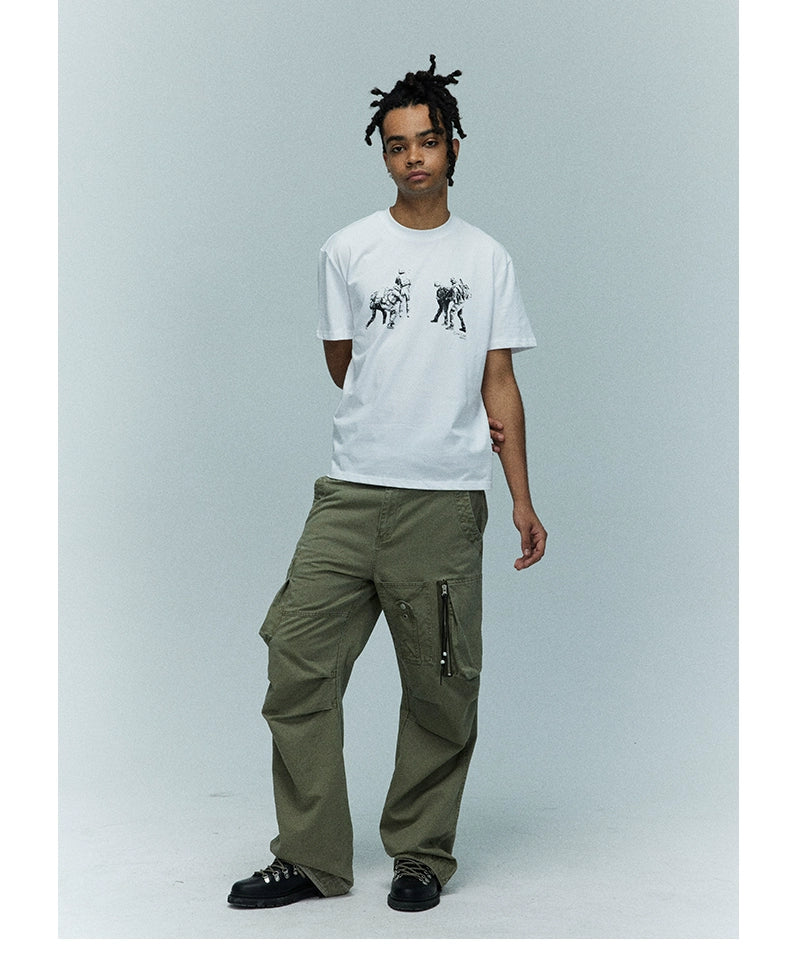 CRICLE CAGE Assault Soldier Portrait Loose Tee