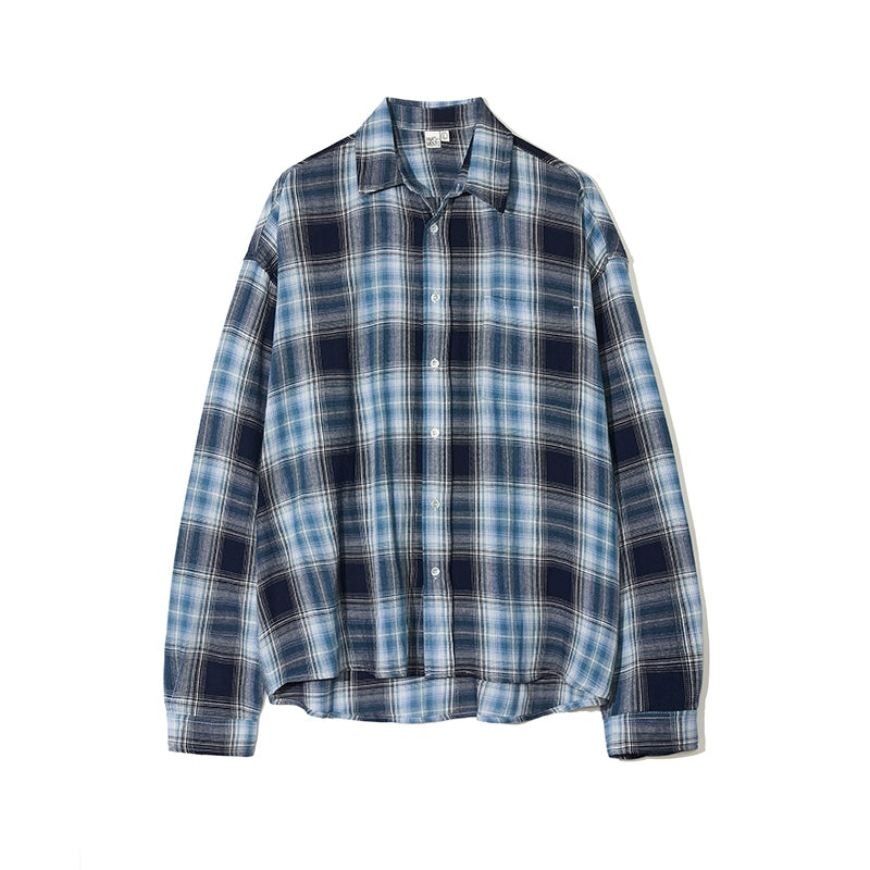 PARTIMENTO Niche Versatile Blue Plaid Tee