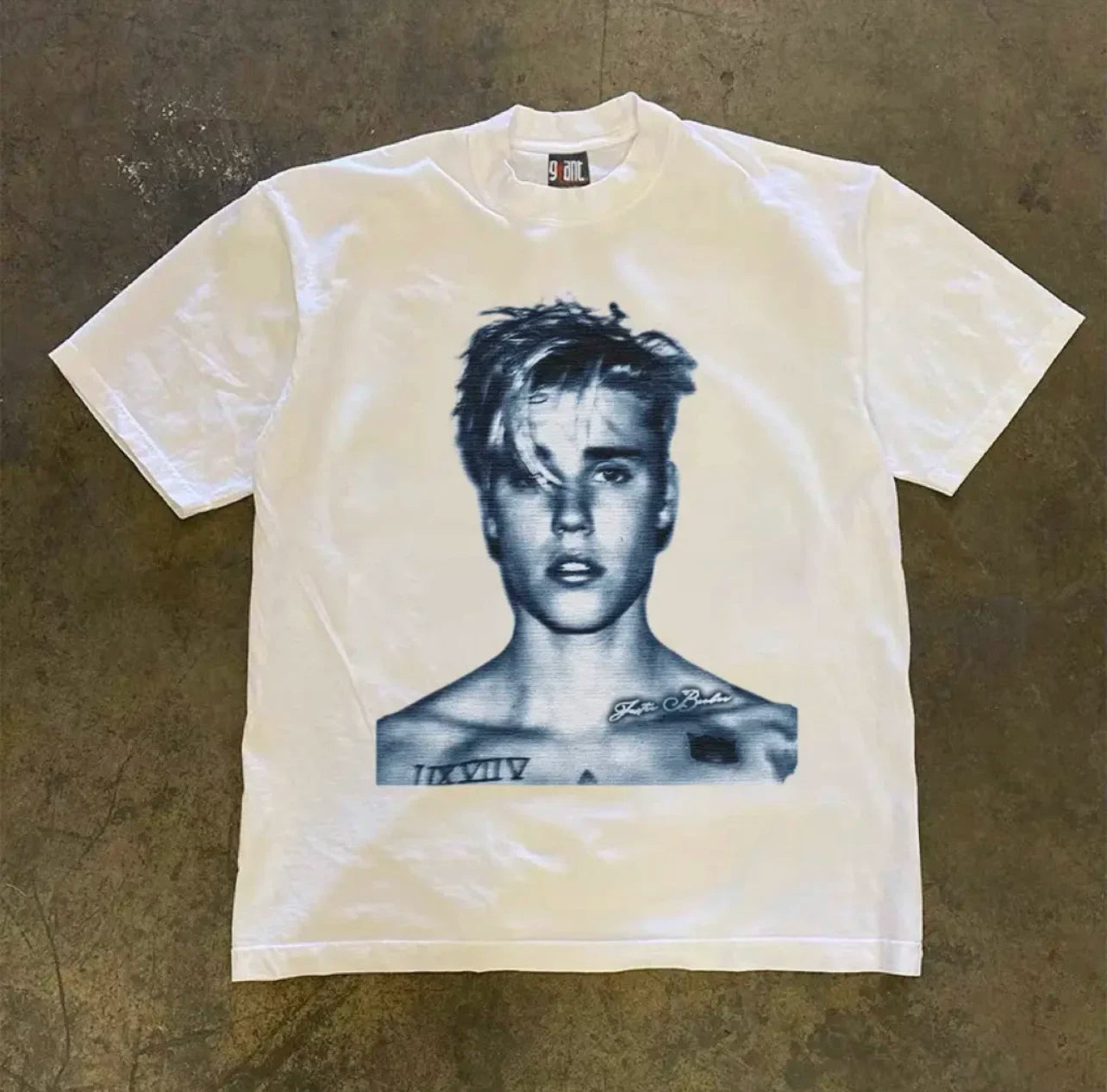 UPUPXIA Portrait Print Casual Versatile Tee