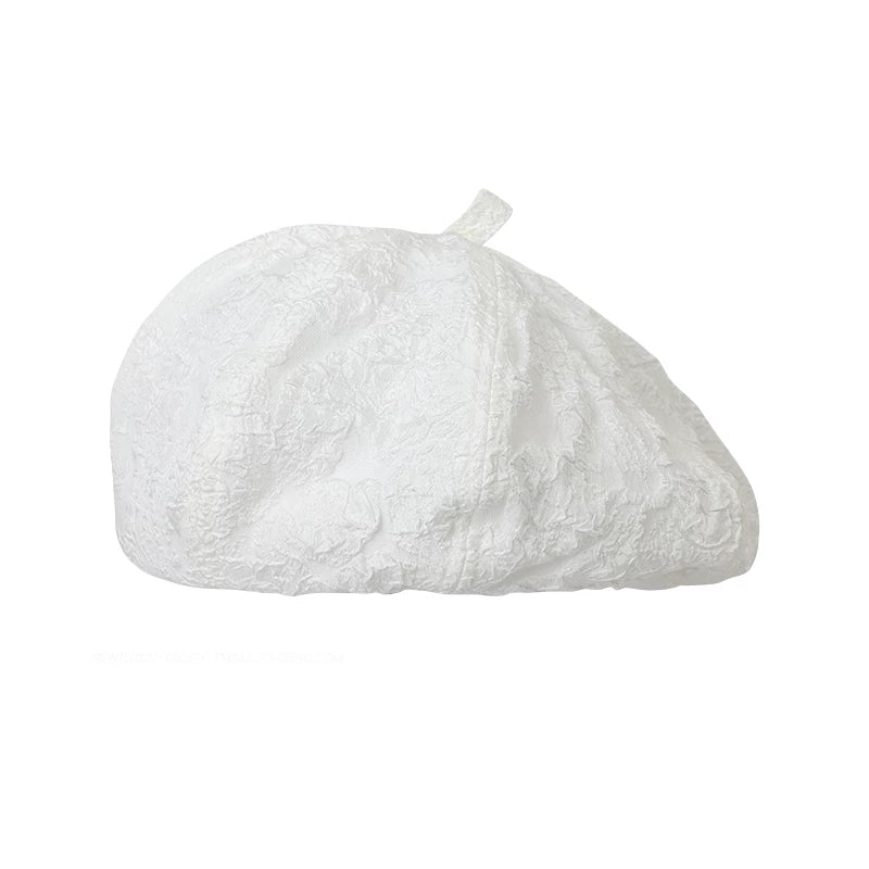 YORSOY Embossed Textured Face Small Casual Beret
