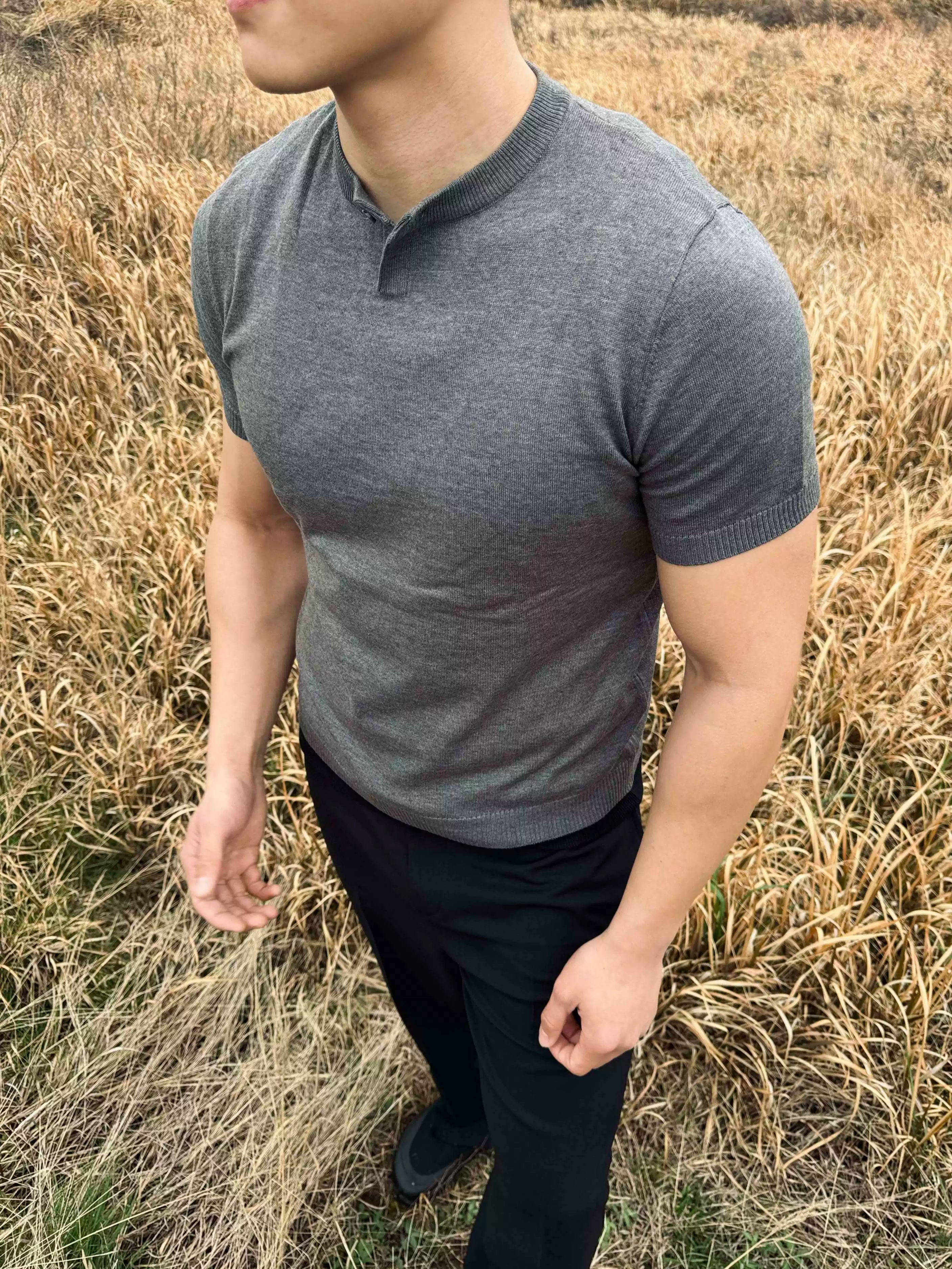 GTAL Leisure Training Sports Versatile Button T-Shirt