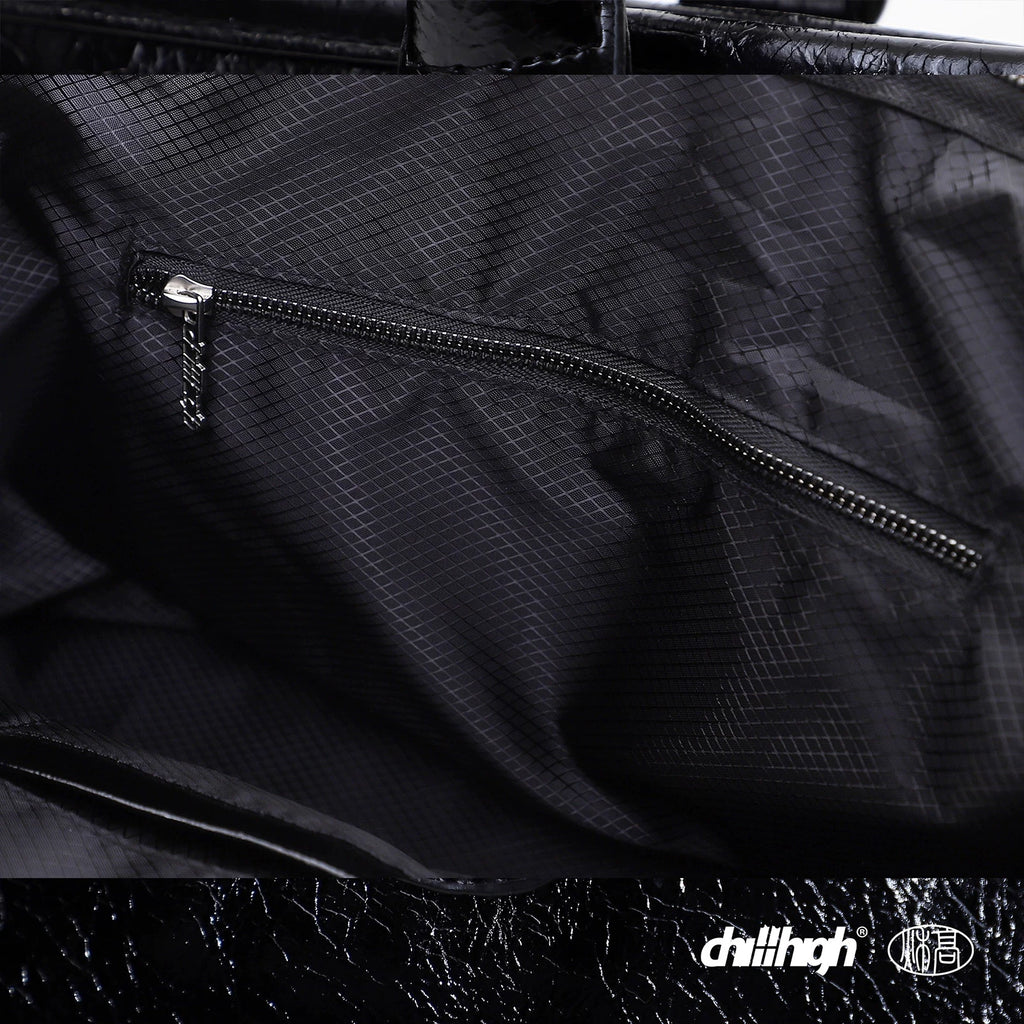 ChillHigh Crack Leather Simple Large Capacity Handbag