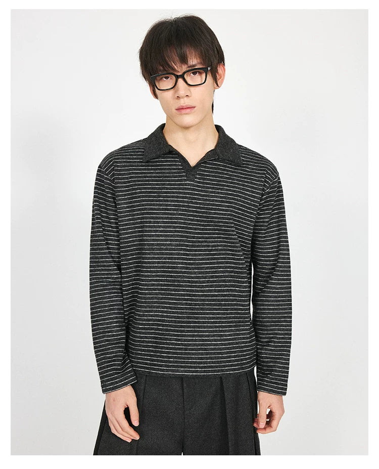 Stay The Night Striped Contrast Knitted Long Sleeves