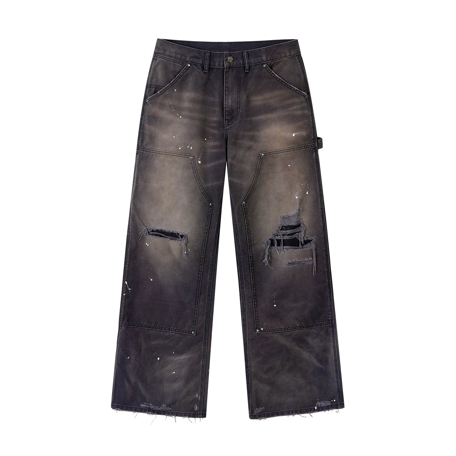 SGW Ink Splashing Loose Straight Overalls