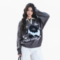 BF. BORFEND Black Cat Contrast Versatile Loose Warm Knitted Sweater