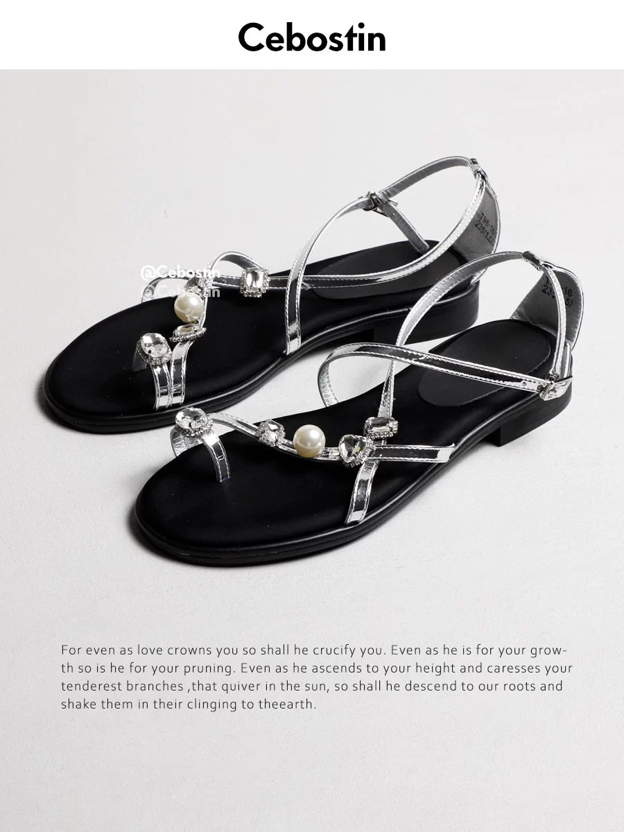 Cebostin Platform Toe Roman Beach Shoes