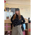 CCYE Front Shoulder Polka Dot Short Sweater Cardigan