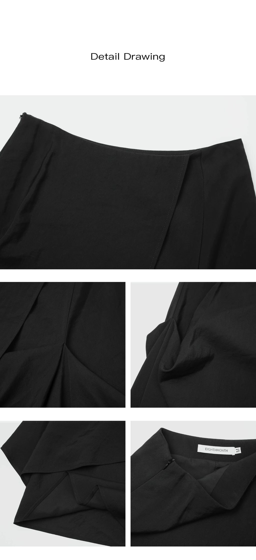 EIGHTHMONTH High Waist Irregular Pleated Dress