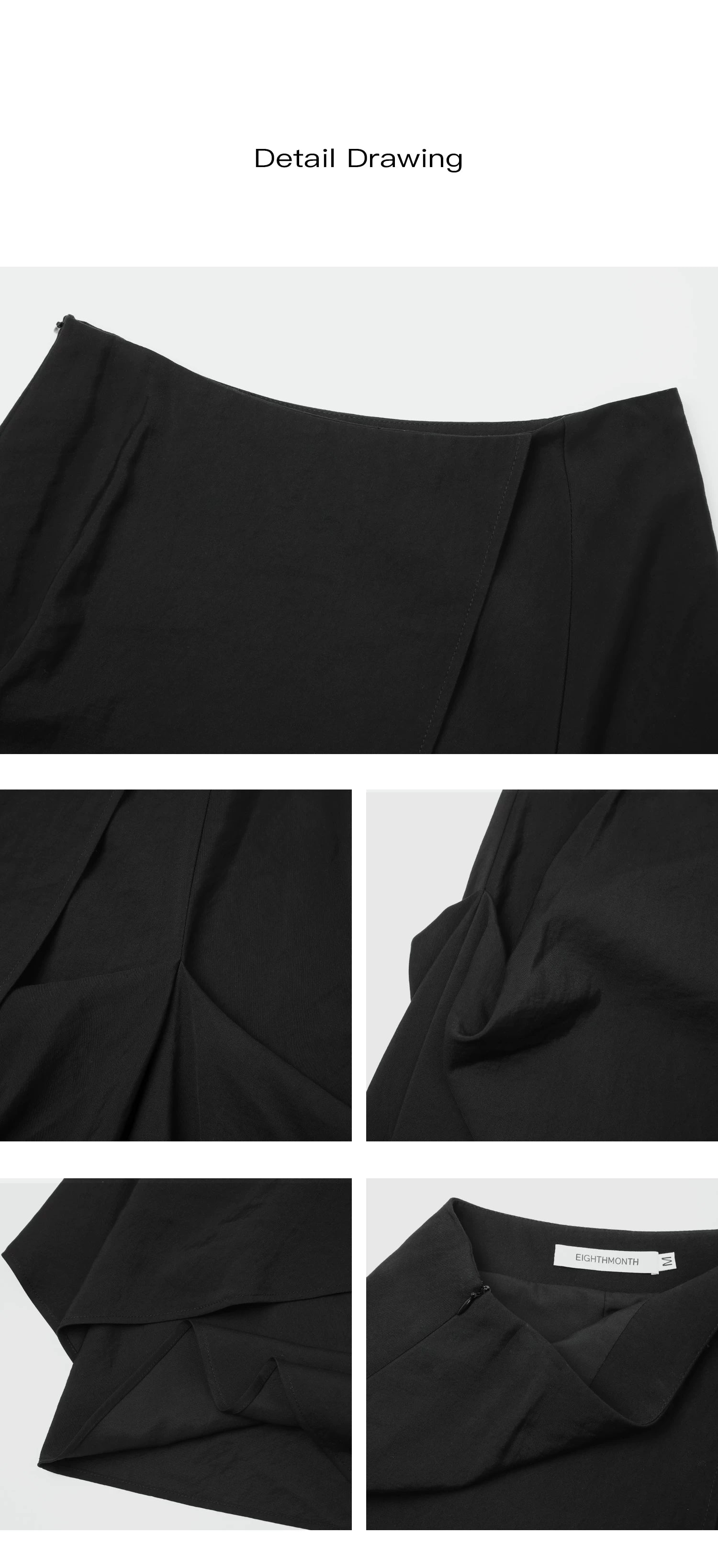 EIGHTHMONTH High Waist Irregular Pleated Dress