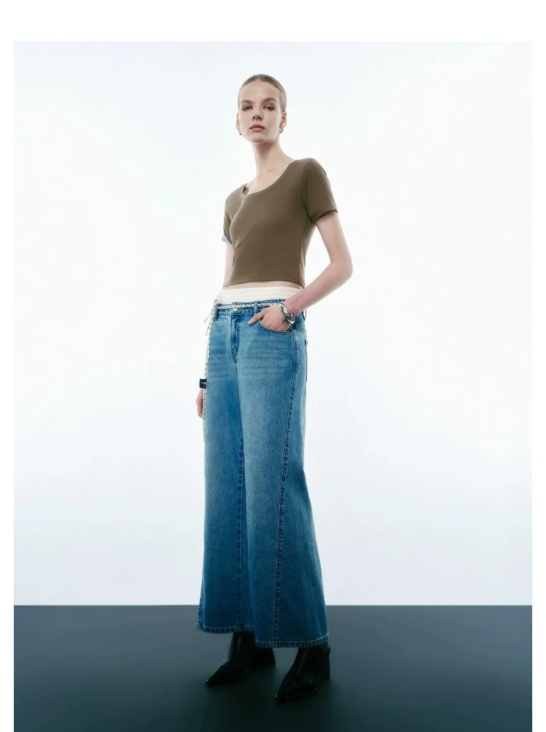 URBAN REVIVO Casual Versatile Slim Skinny Short Sleeve Tee