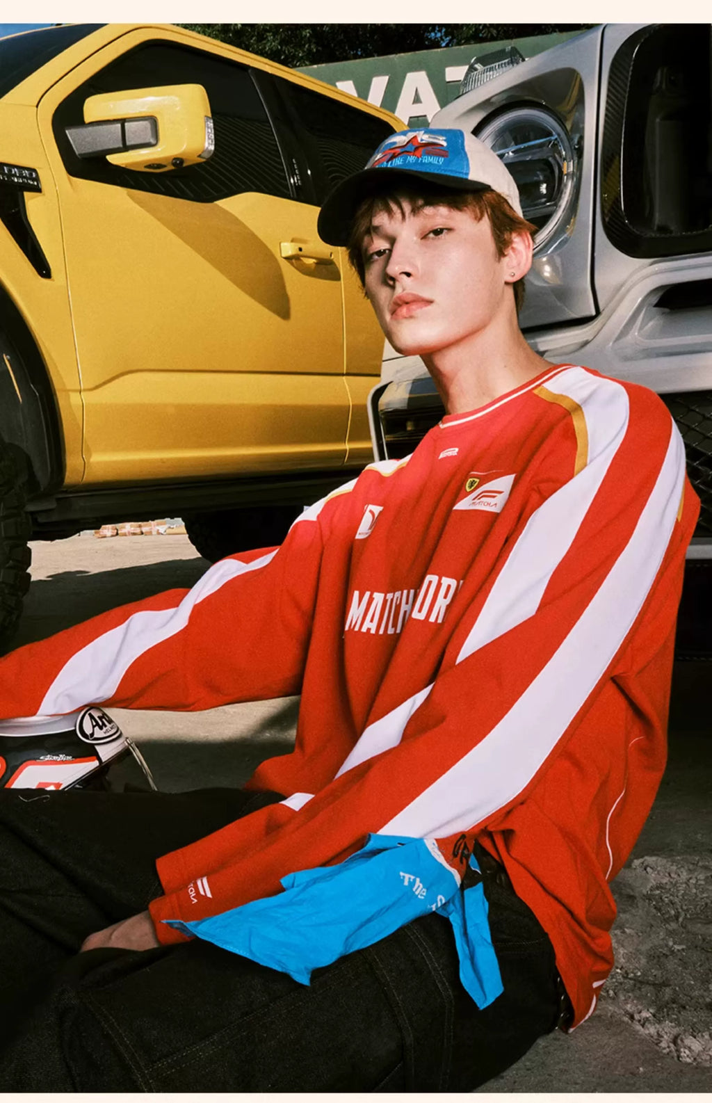 MATCHA STORY Splicing Thin Sports Loose Long Sleeves
