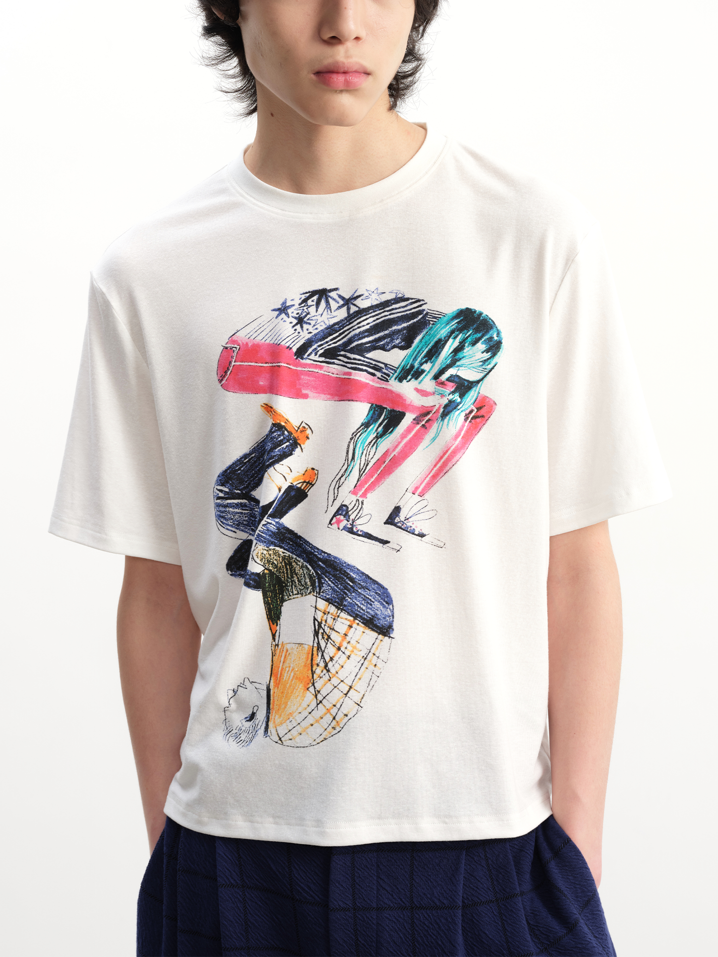 JCAESAR Comfortable Digital Direct Injection Casual Tee