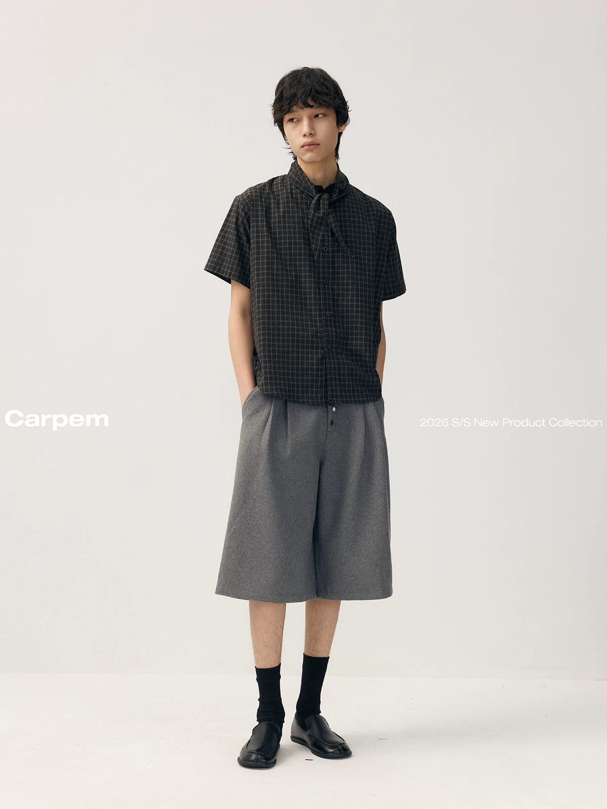 CARPEM Vintage Strap-Up Short Sleeve Shirt