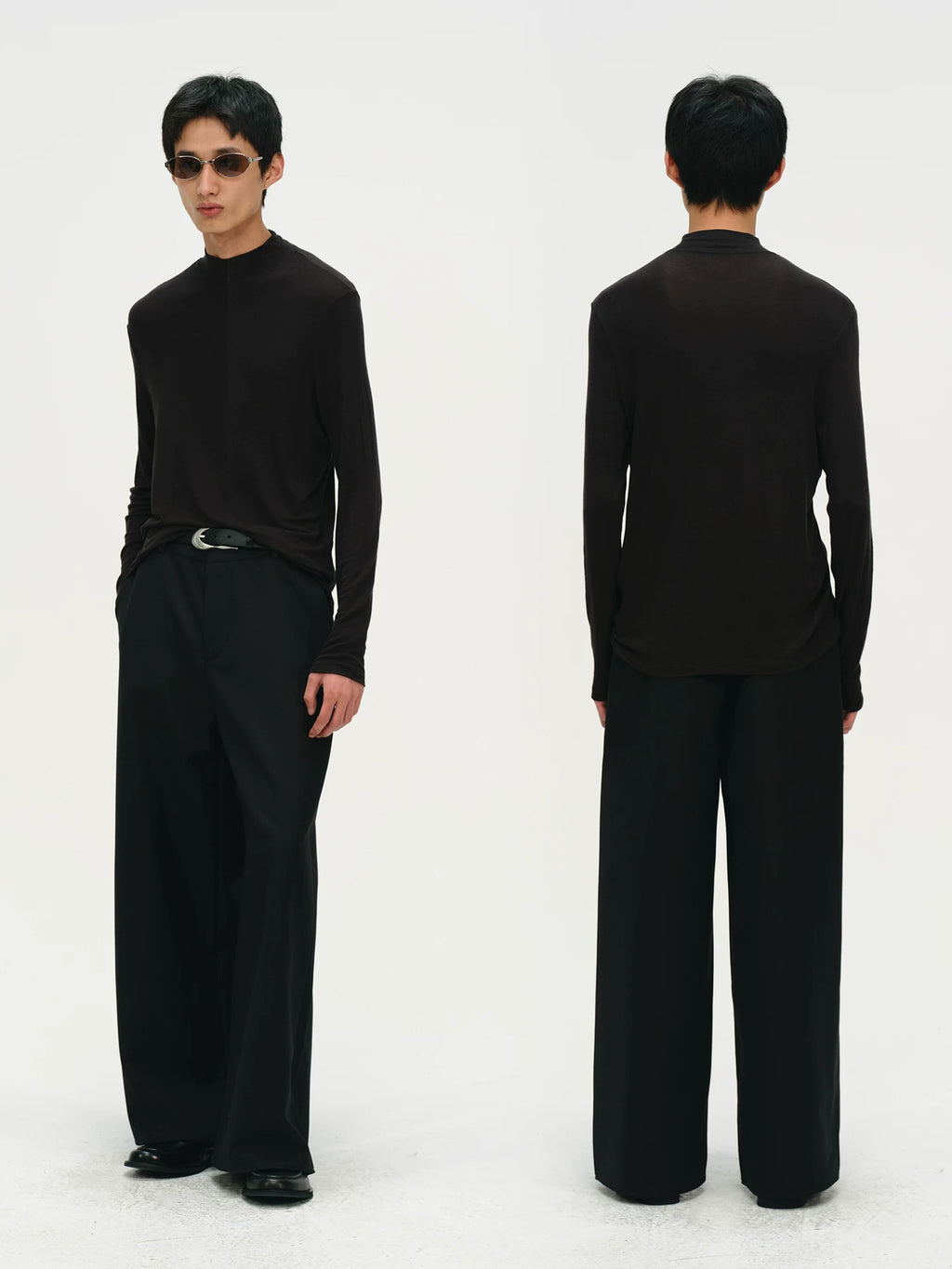 NO LOGO 600g Structured Straight-Leg Trousers