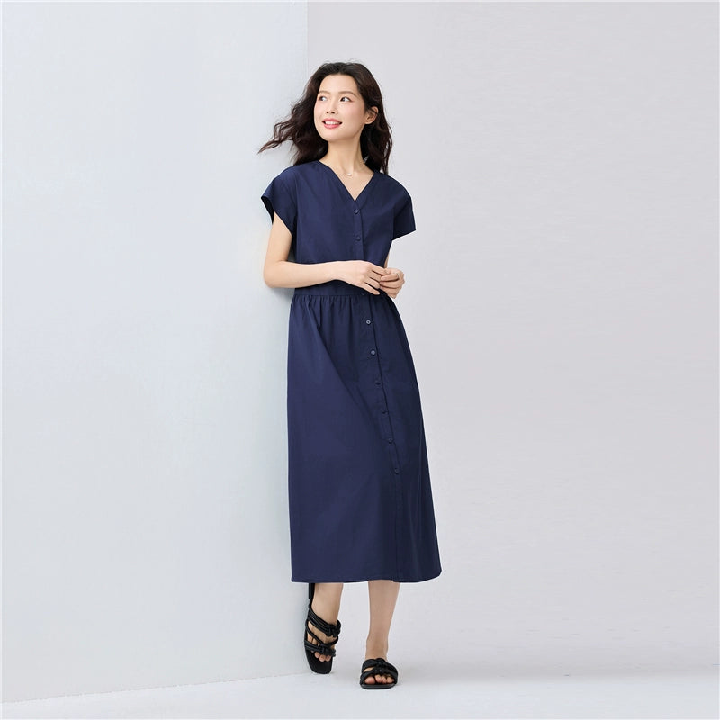 Giordano V Neck Strap Short Sleeve Dress