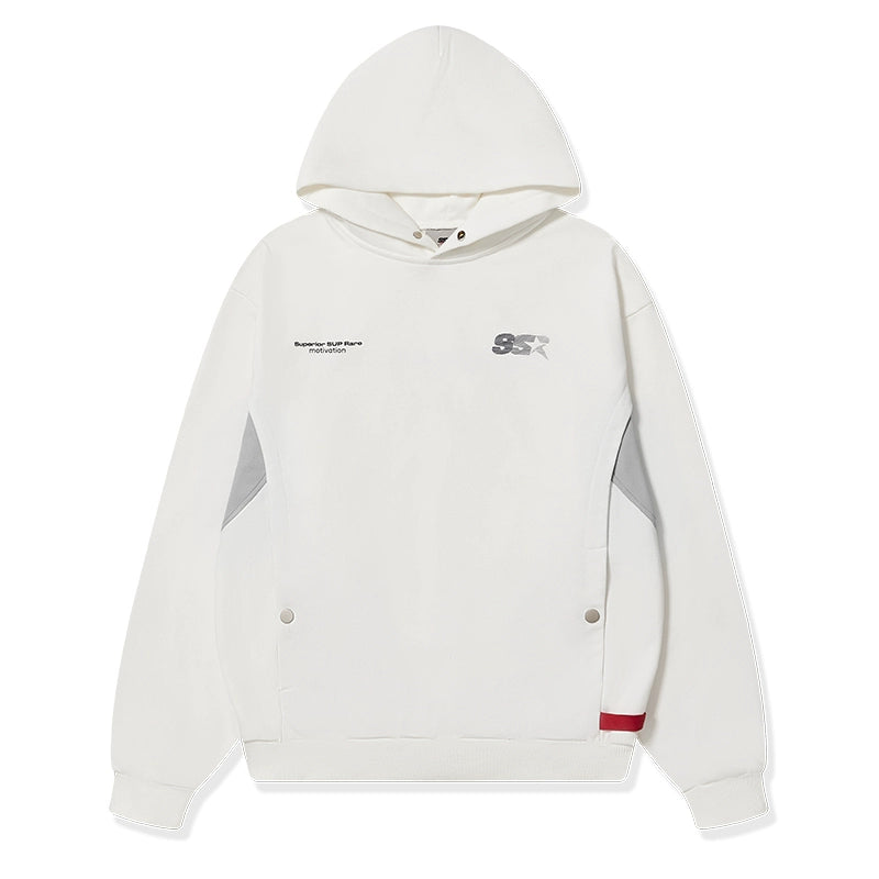 SSR Sports Splicing Sleeves Hooded Sweater