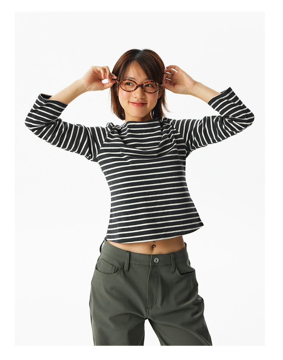 CryingCenter Striped Neck Bottom Long Sleeve