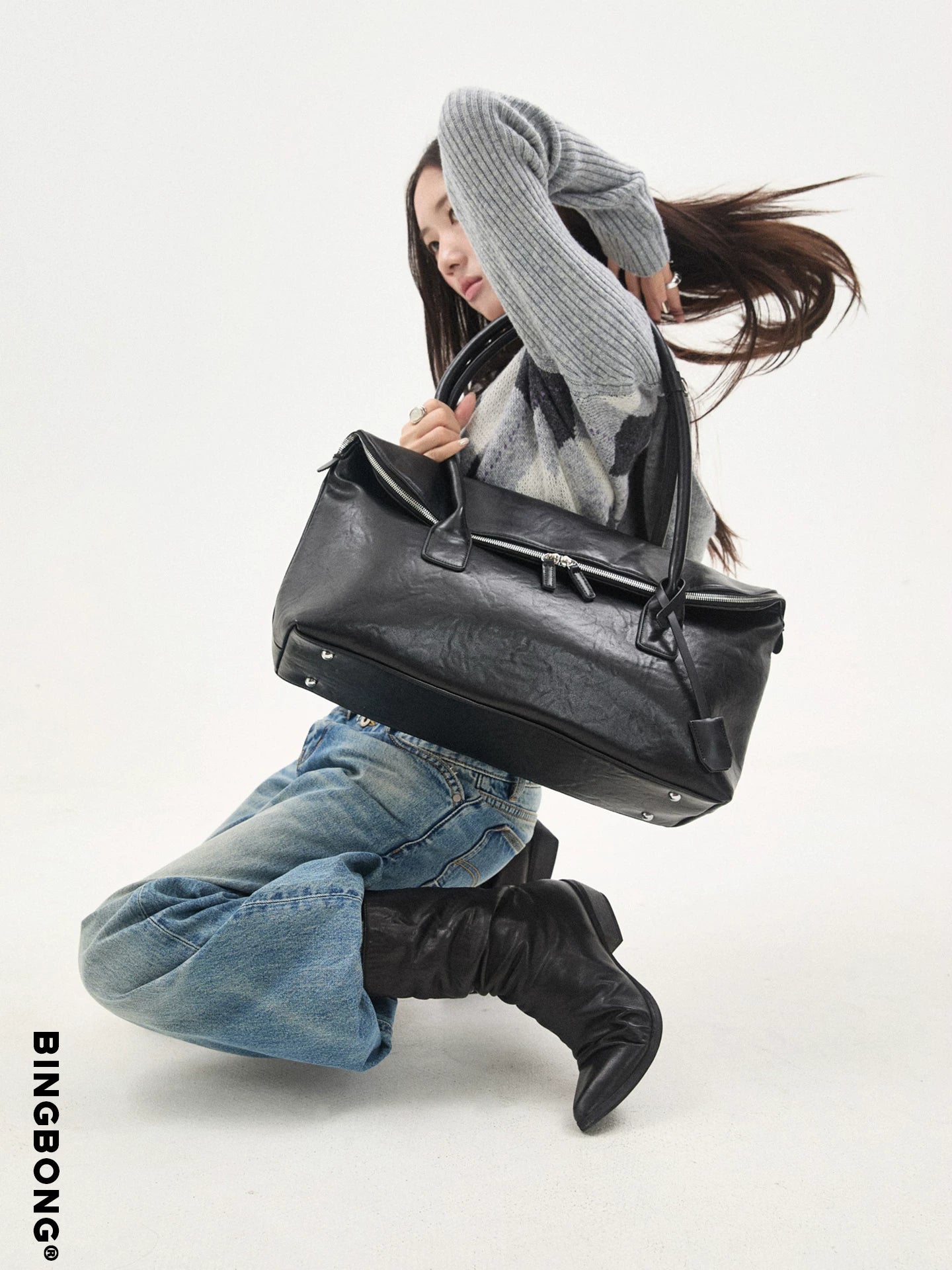 BINGBONG Simple Long-handled Shoulder Tote Bag