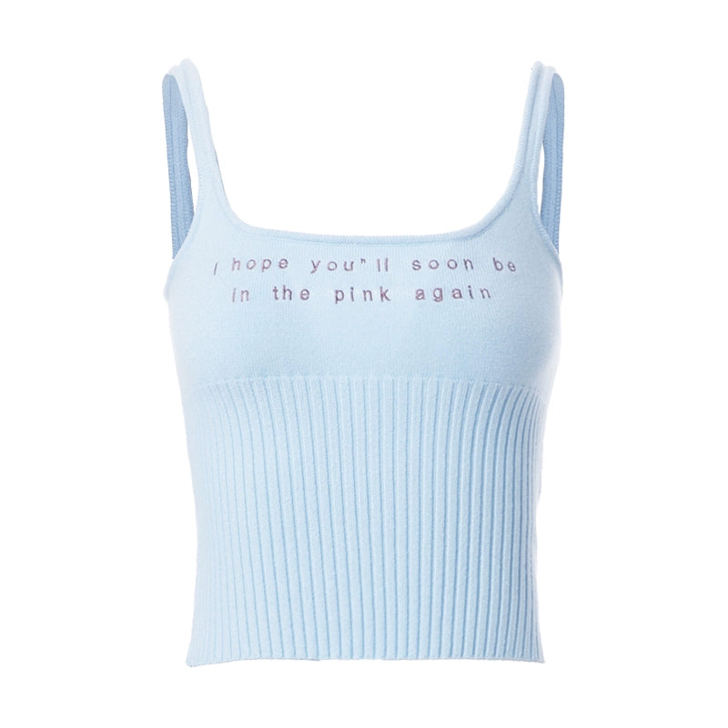 ABMY Knitted Sling Vest Looks Thin and Girly