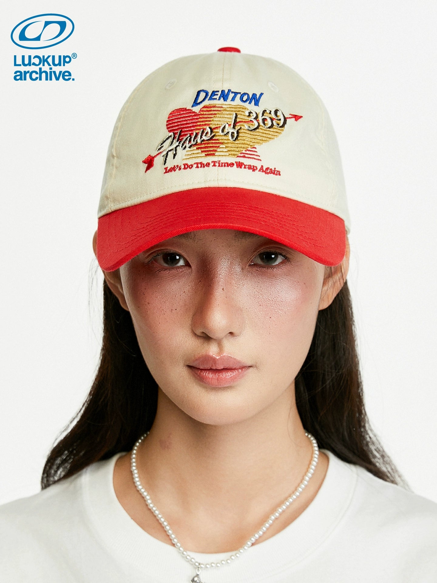 LUCKUP Vintage Contrast Color Embroidery Versatile Cap