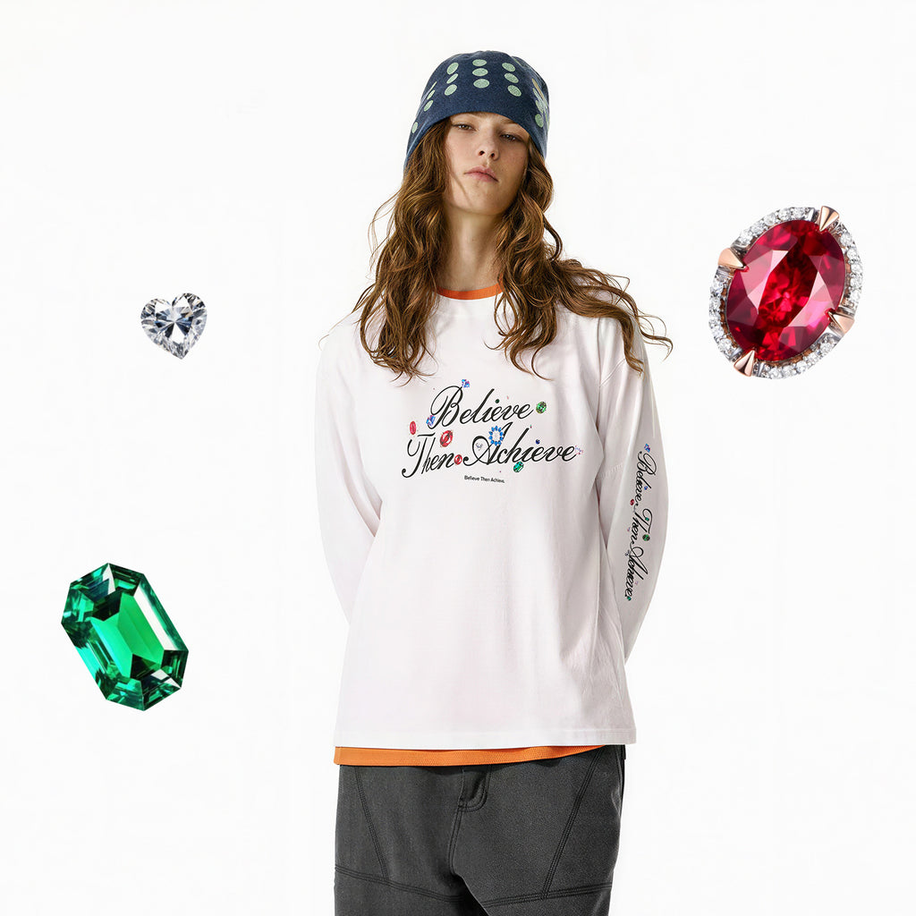 Inflation Alphabet Gem Print Long Sleeve