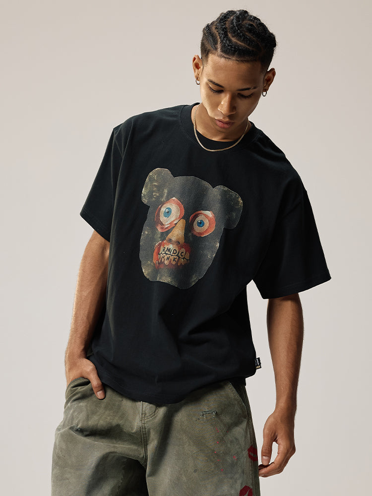 Remedy Emoji Bear Head Loose Tee