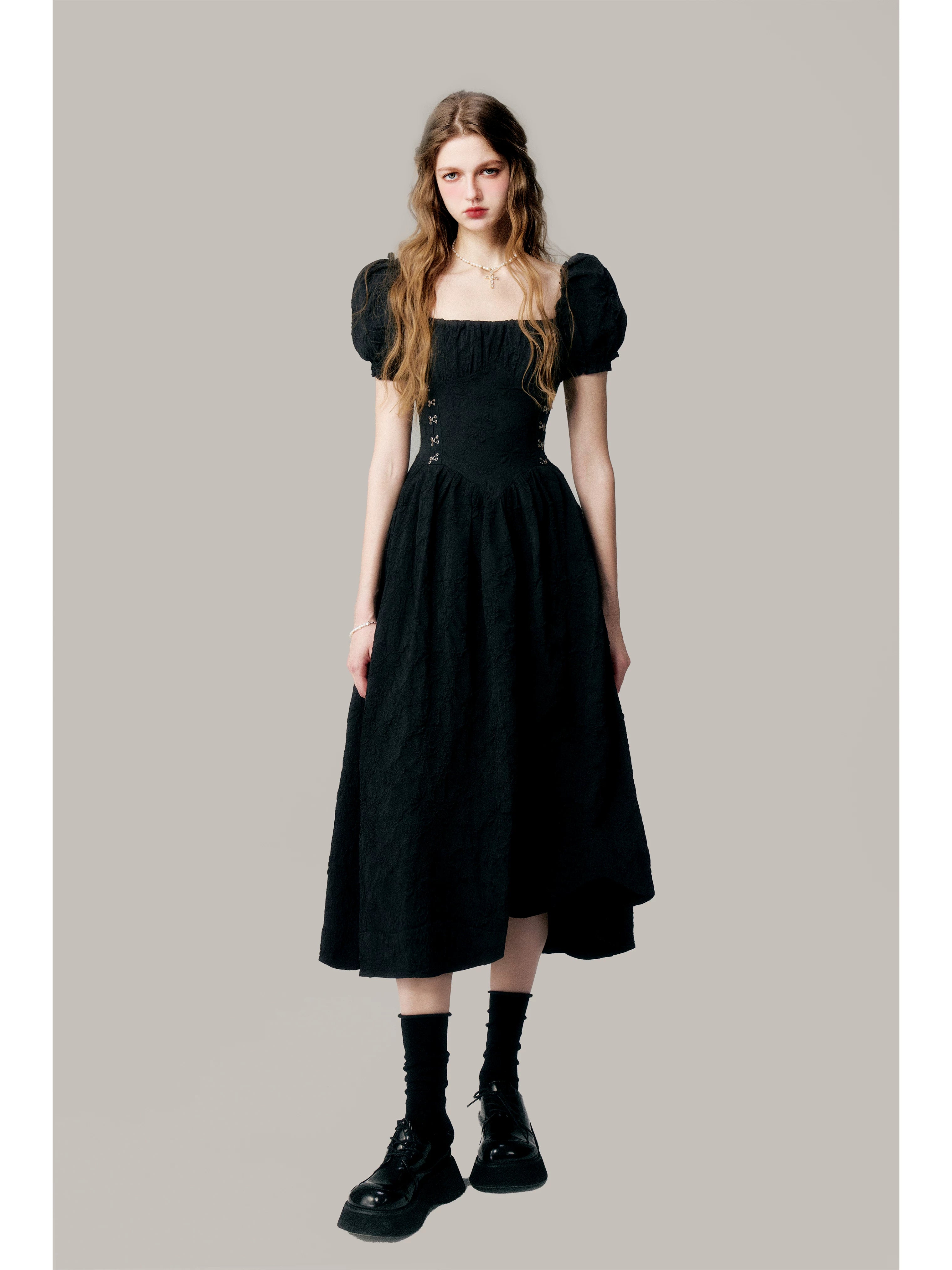 LULUSWINGS Three-dimensional Jacquard Waist Pendulum Dress