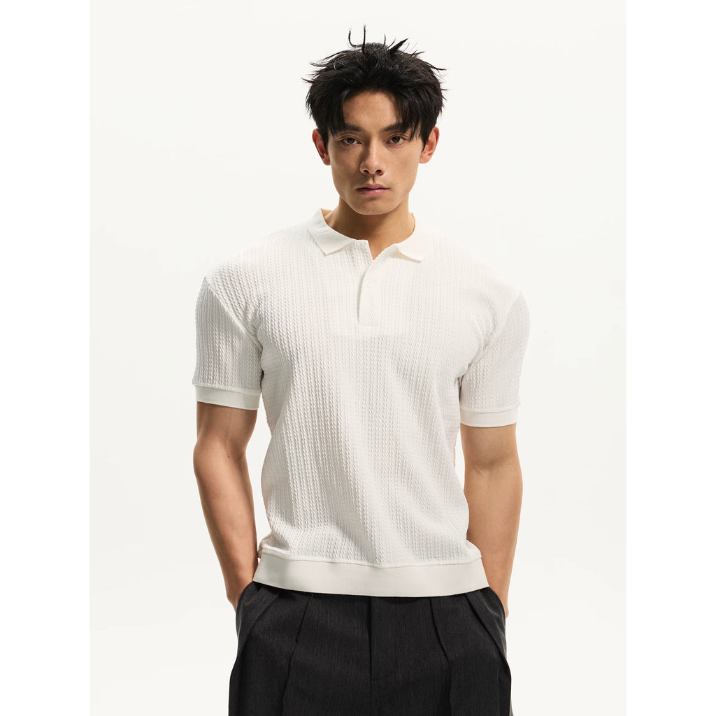 DAY NY Retro Casual Straight-shouldered POLO Shirt