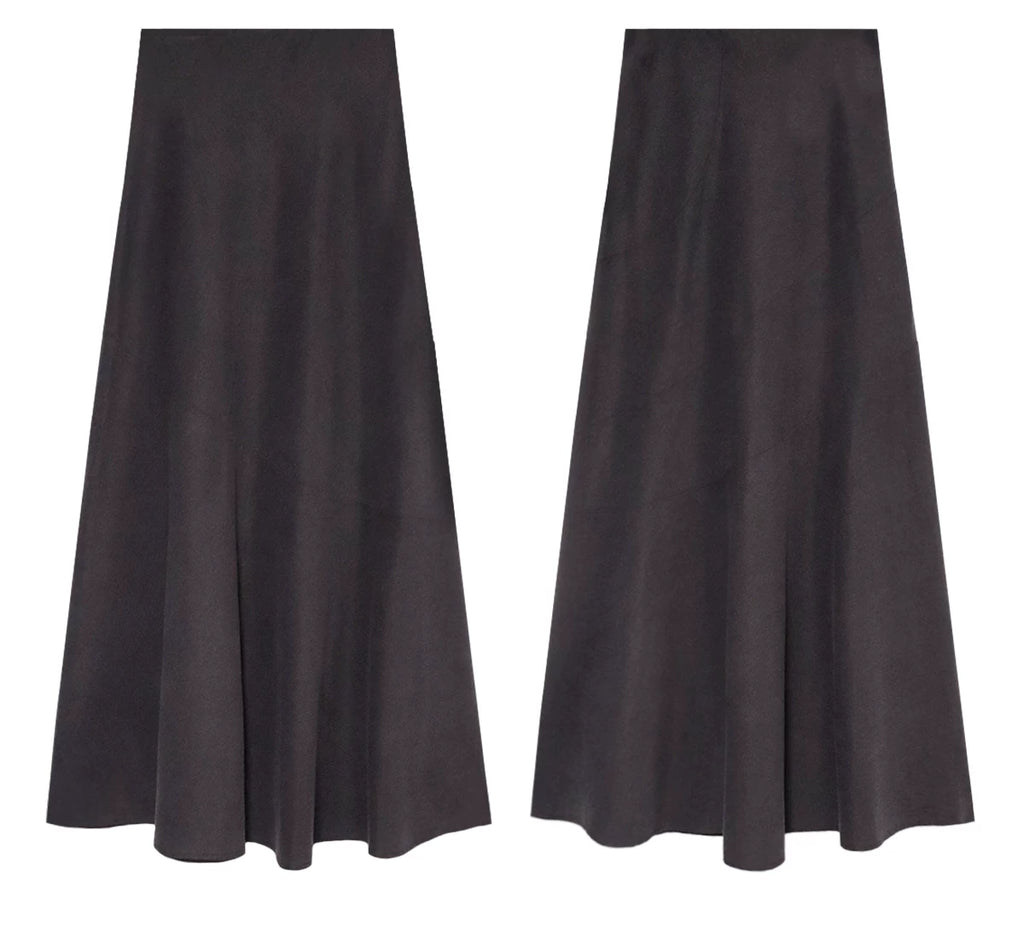 TYANG High-waisted Retro Crow's Feet Skirt