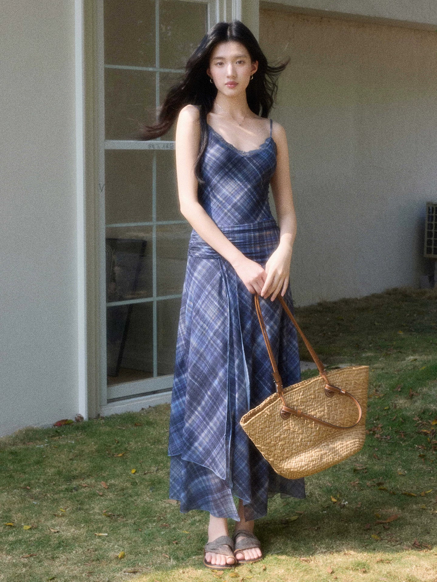 TYANG Waist Mesh Suspender Dress