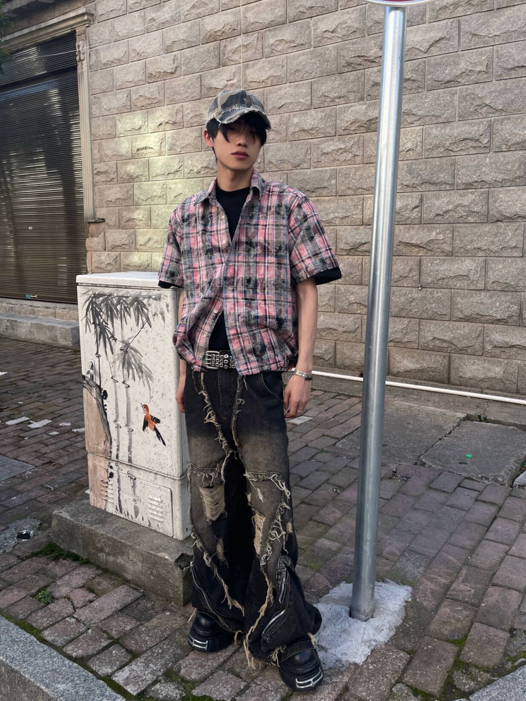 VOWPROGRESS Claw Mark Camouflage Corner Erosion Damage Cap