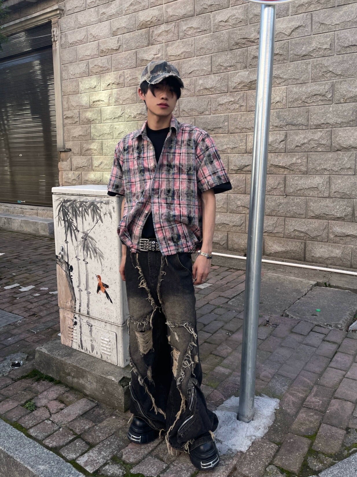 VOWPROGRESS Claw Mark Camouflage Corner Erosion Damage Cap