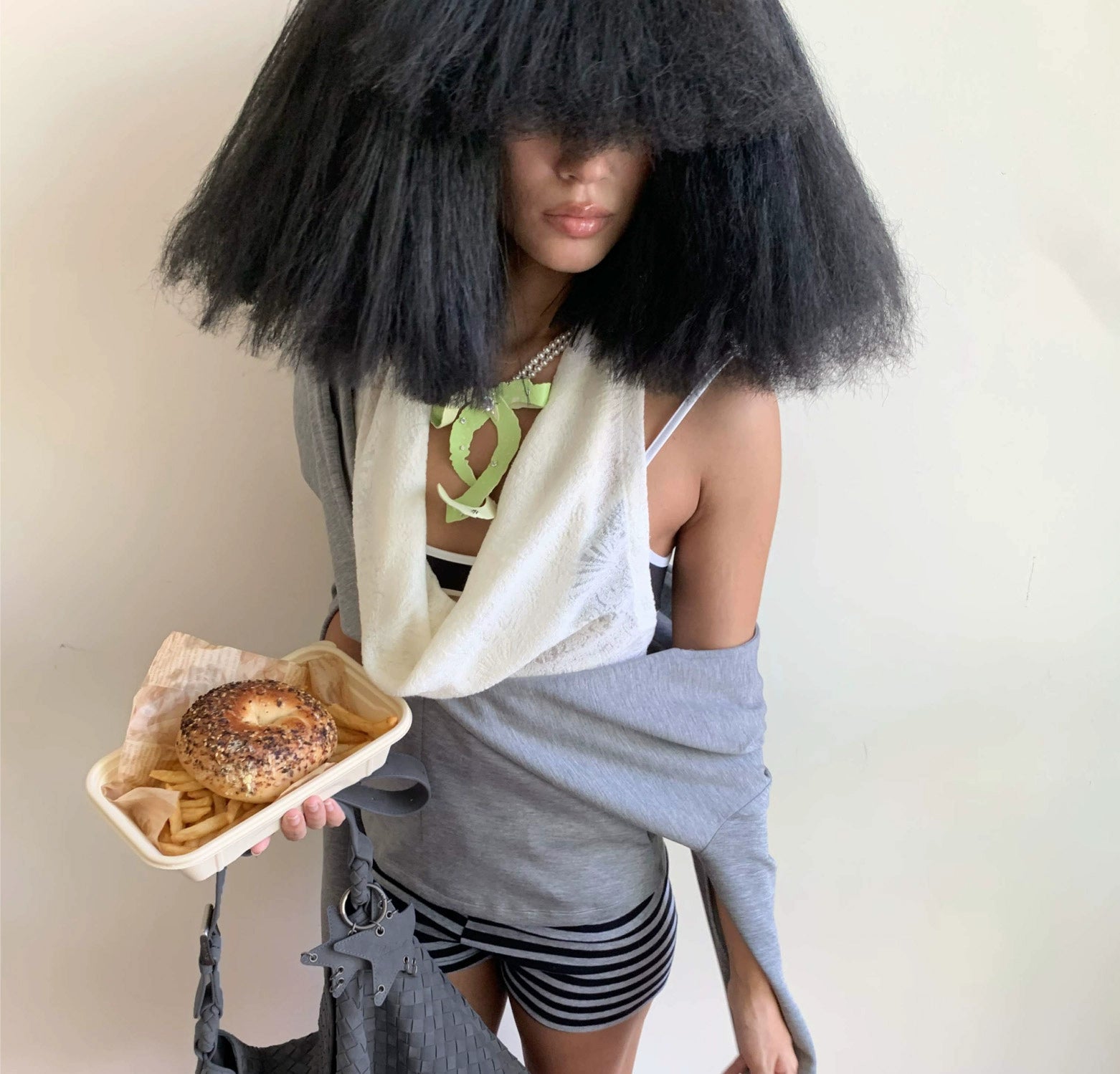 ECODAY Suede Woven Bag Large Capacity Tote Bag