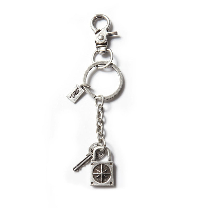 Remedy pendant lock key ring keychain