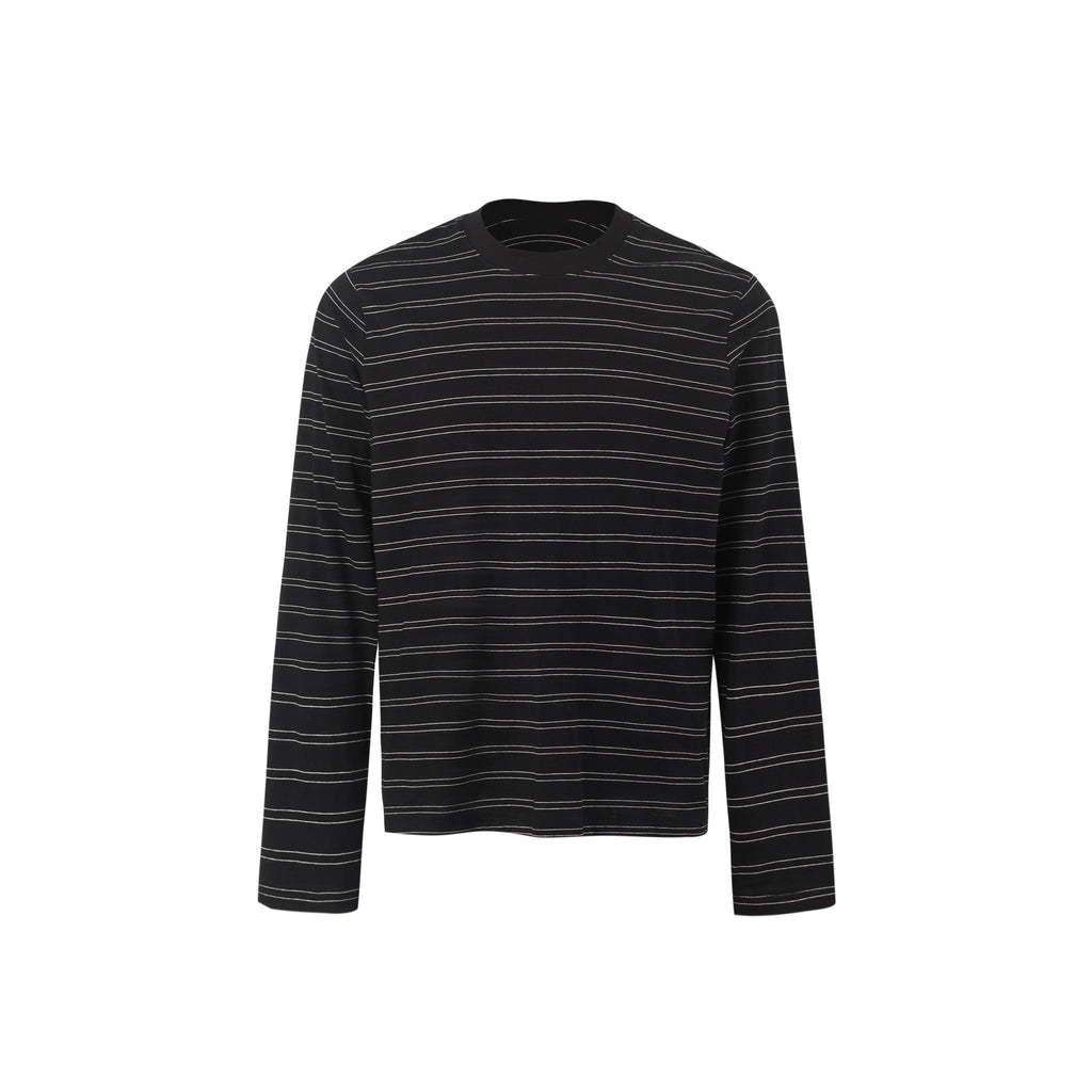 INTENT Double-line Striped Contrasting Long Sleeves