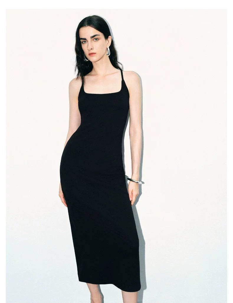 URBAN REVIVO Minimalist Back Slim Sleeveless Dress