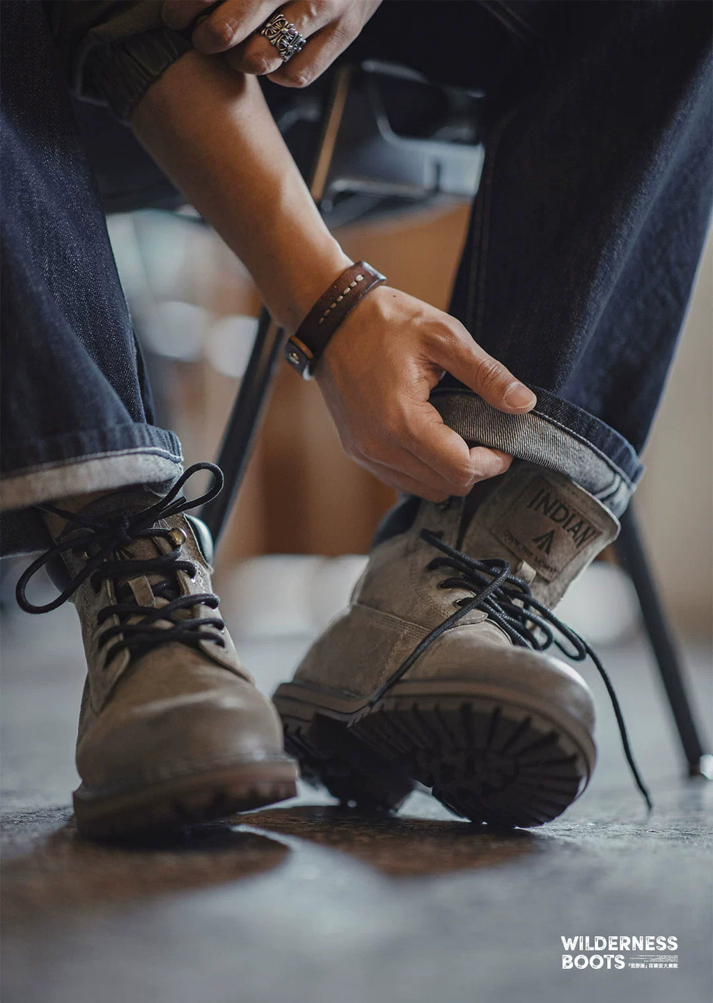 Maden Vintage Leather Premium Casual Versatile Boots