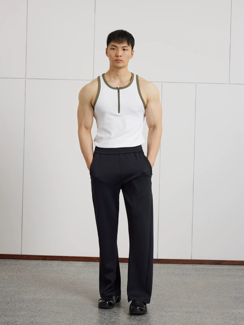AFTERGLOW Retro Contrasting Elastic Tee