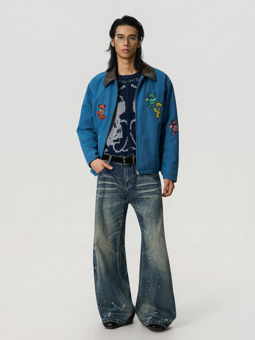 BTSG Retro Washed Cat Whisker Scimitar Jeans