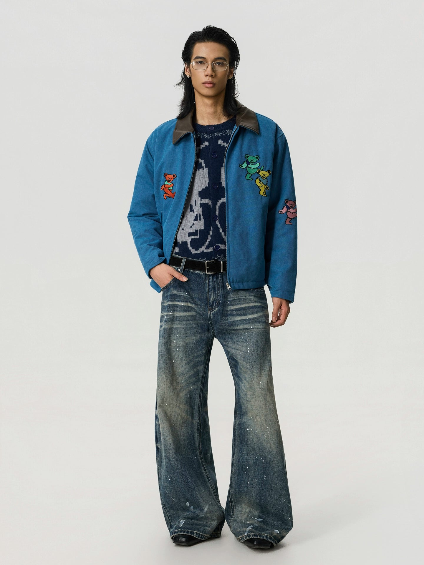 BTSG Retro Washed Cat Whisker Scimitar Jeans