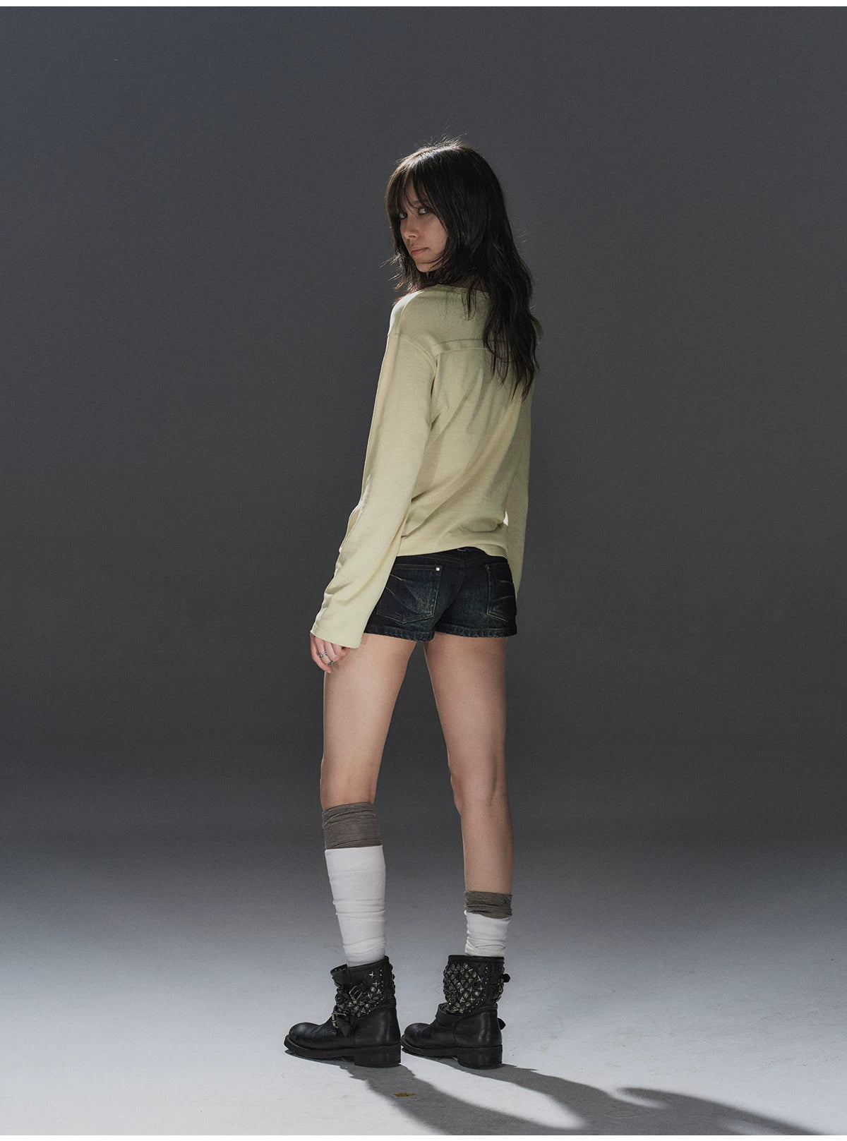 WearAndtear Light and Drape Letter Print Long Sleeve